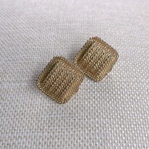 Vintage Monet clip on earrings in gold tone